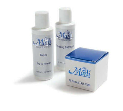 Revitalizing Vitamin EDA Moisturizer, Cleanser,  & Toner Skin Care Kit from Marli including Toner and Cleansing Gel Wash.
